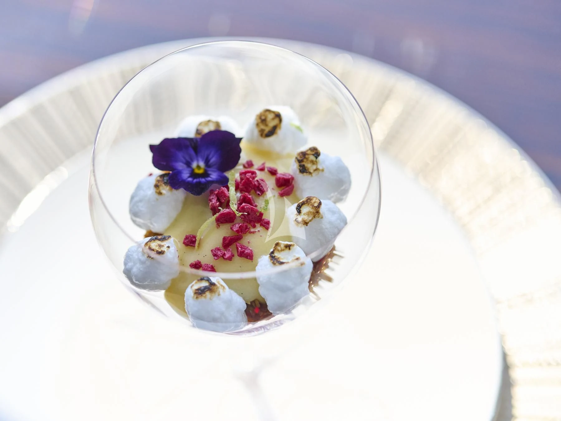 a plate of dessert aboard HAKUNA MATATA Yacht for Charter