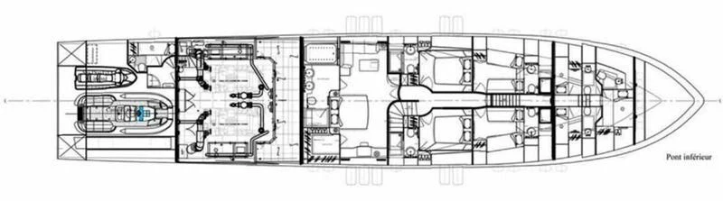 diagram, engineering drawing aboard HAKUNA MATATA Yacht for Charter
