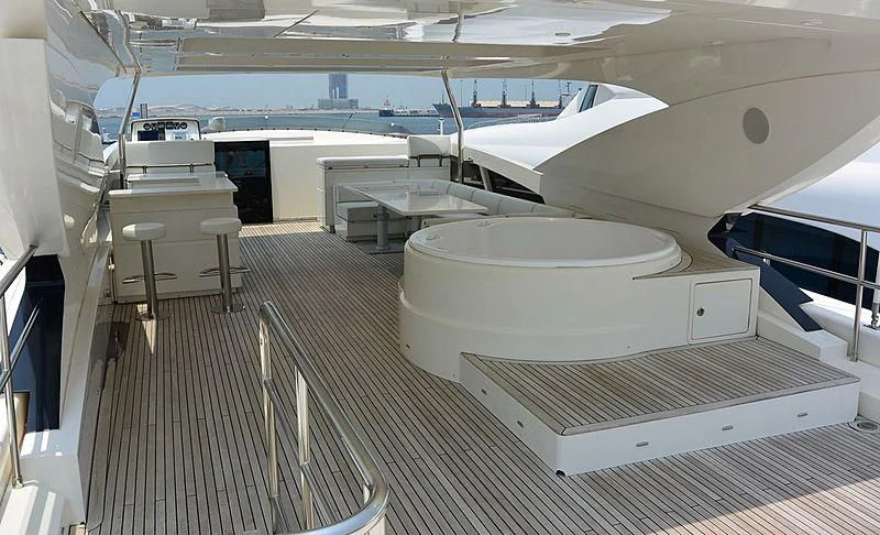 a large white machine in a factory aboard HAKUNA MATATA Yacht for Charter