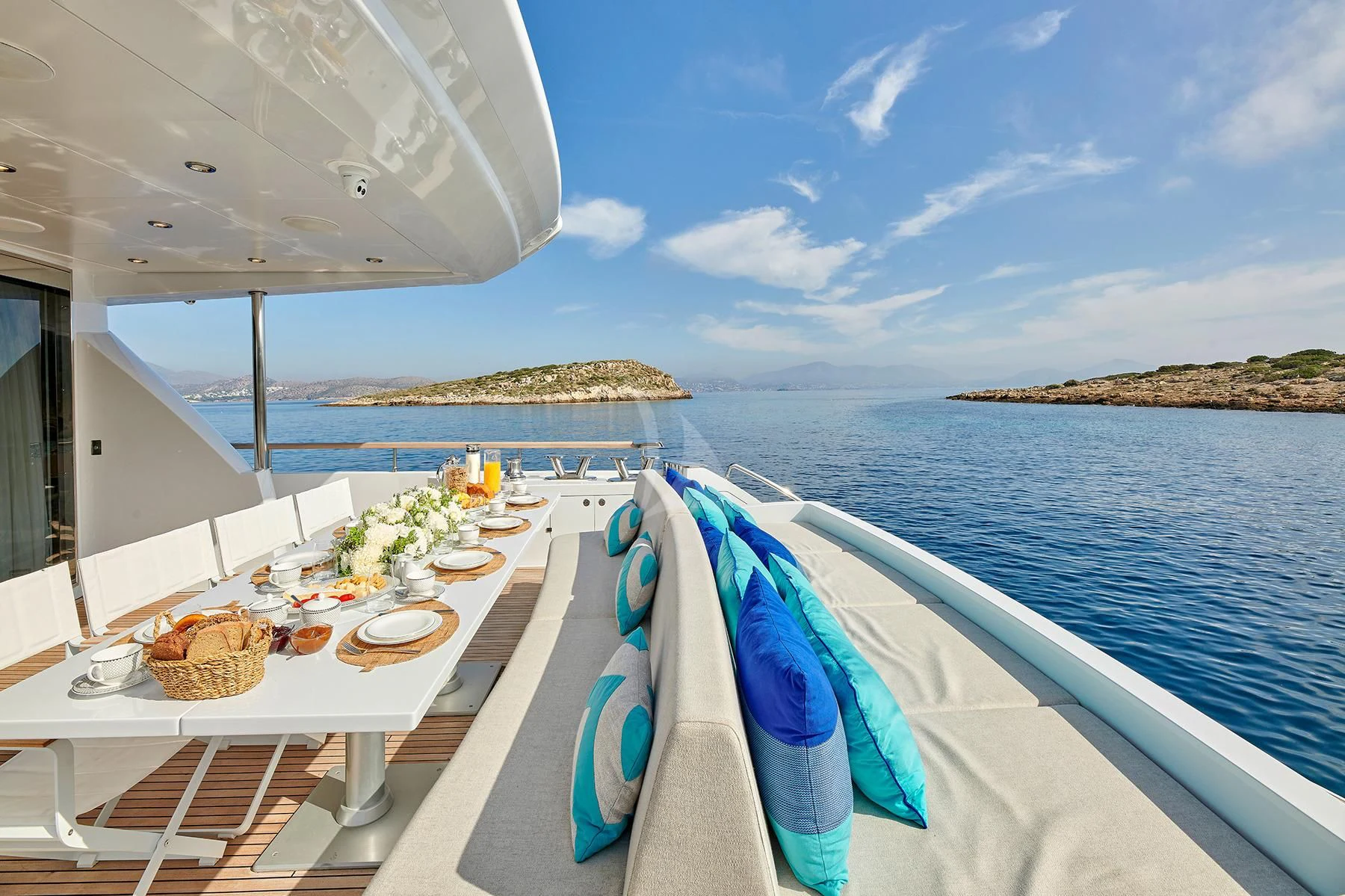a boat on the water aboard HAKUNA MATATA Yacht for Charter