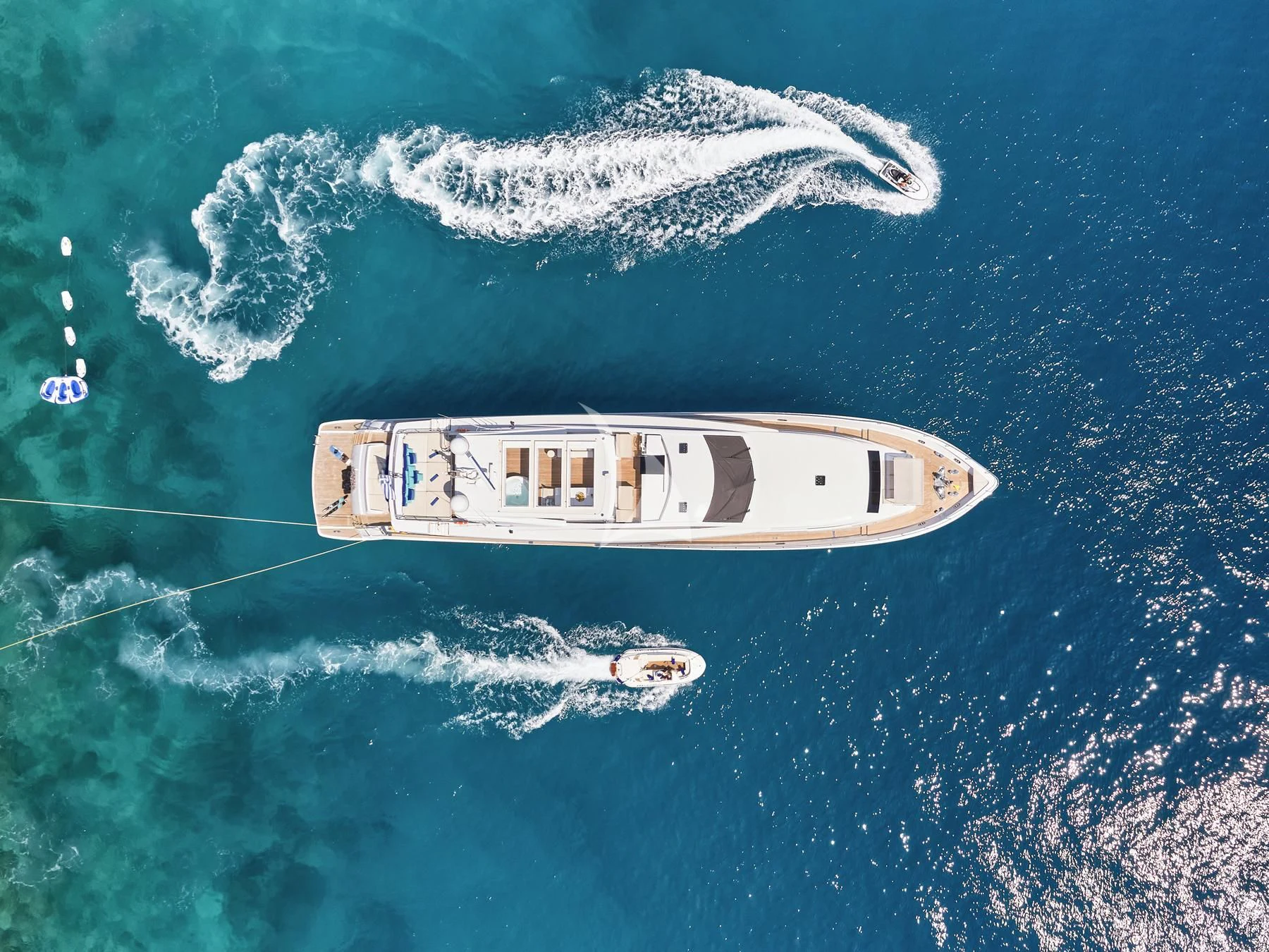 a boat in the water aboard HAKUNA MATATA Yacht for Charter