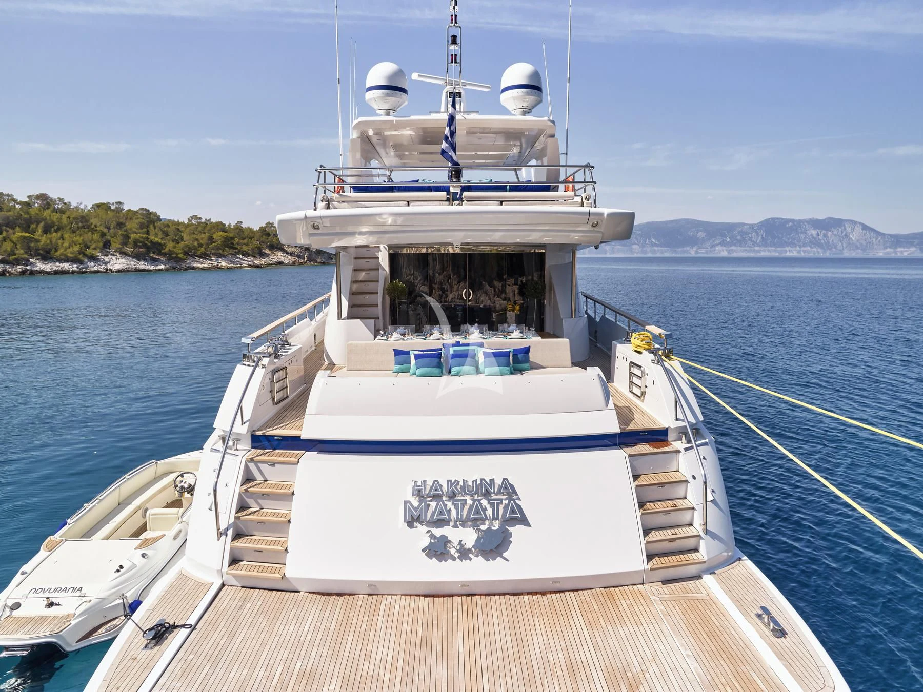 a boat on the water aboard HAKUNA MATATA Yacht for Charter
