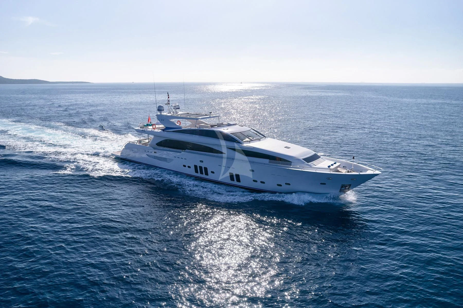 a white yacht in the water aboard HAKUNA MATATA Yacht for Charter