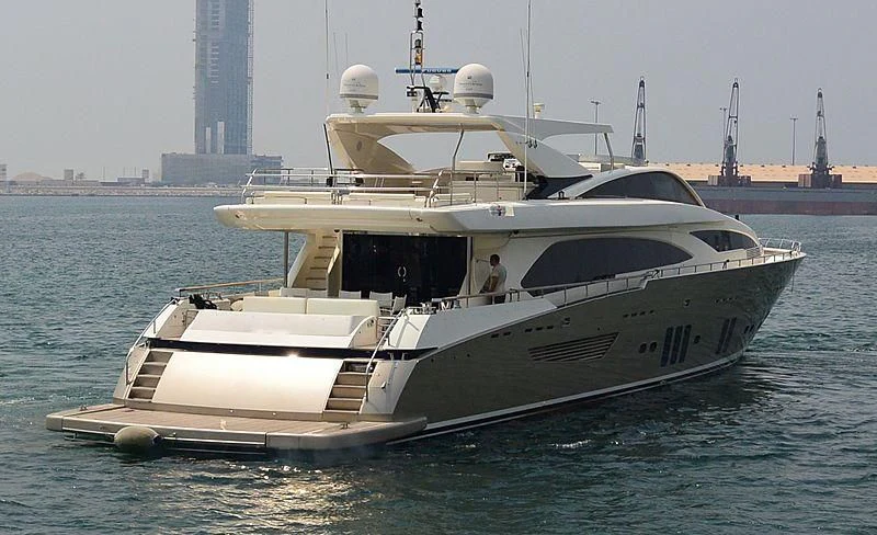 a white yacht in the water aboard HAKUNA MATATA Yacht for Charter