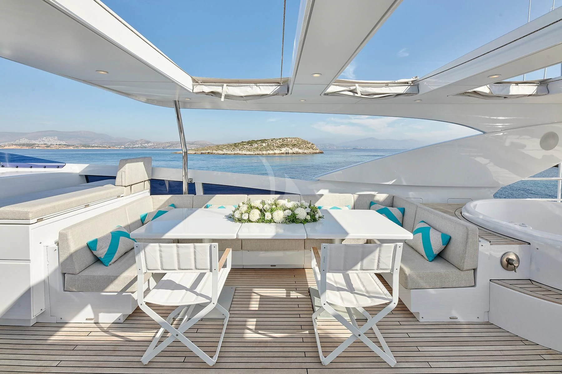 a boat on the water aboard HAKUNA MATATA Yacht for Charter