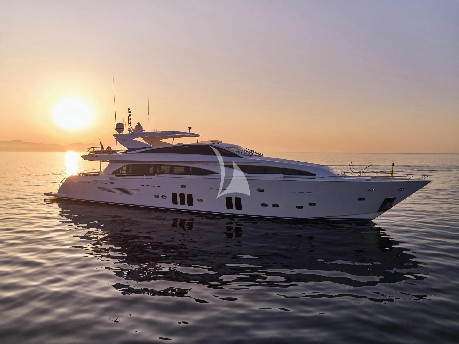 a white yacht in the water aboard HAKUNA MATATA Yacht for Charter