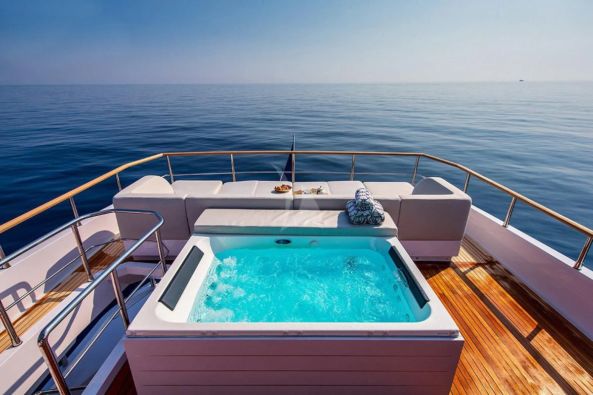 a boat on the water aboard ANGIOLA Yacht for Sale