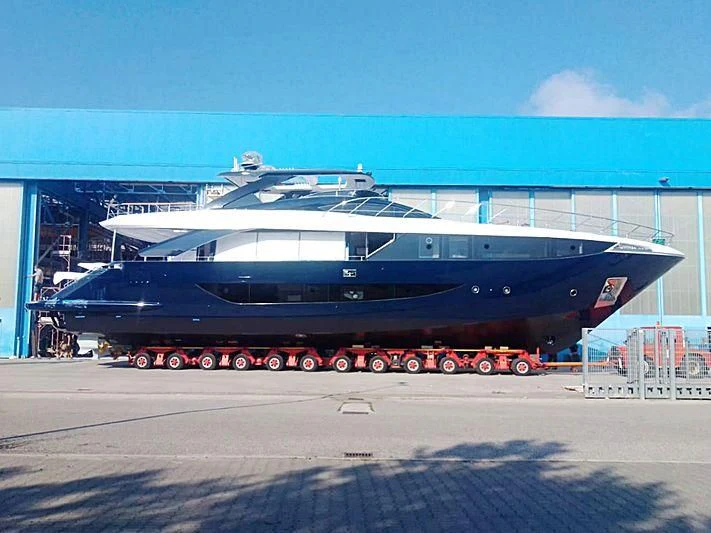 a large white boat aboard ANGIOLA Yacht for Sale