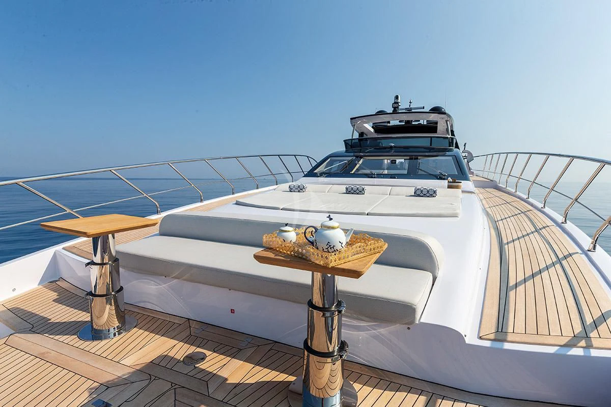 a boat on a deck aboard ANGIOLA Yacht for Sale