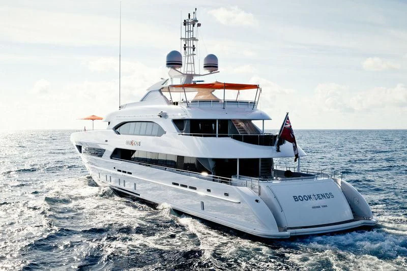 a white yacht on the water aboard ARTISA Yacht for Sale