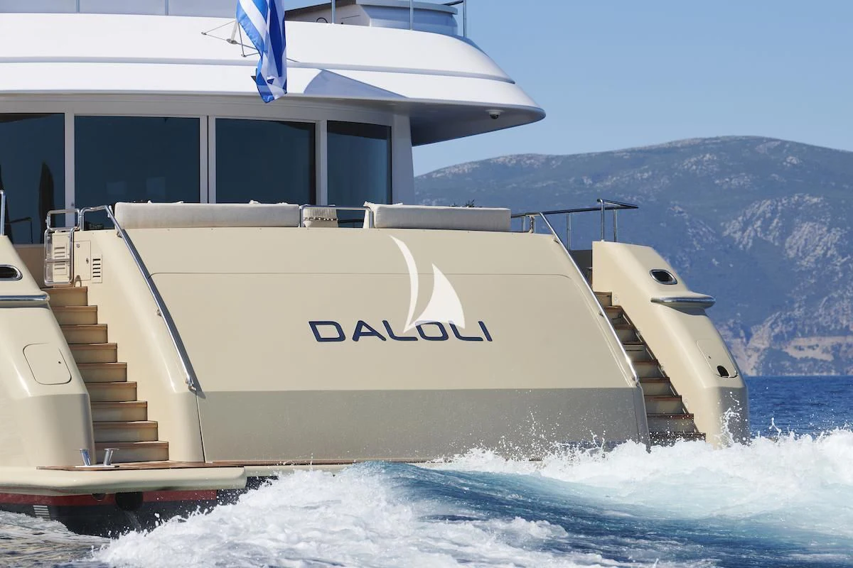 a boat on the water aboard PROMETHEUS I Yacht for Charter