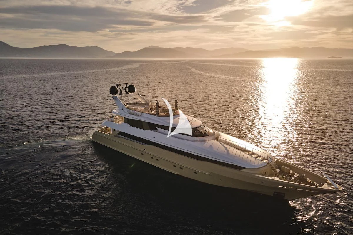 a boat in the water aboard PROMETHEUS I Yacht for Charter