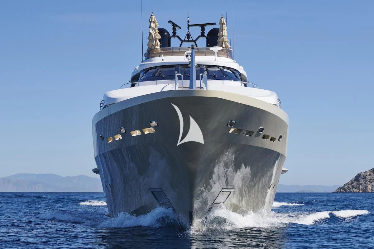 a large ship in the water aboard PROMETHEUS I Yacht for Charter