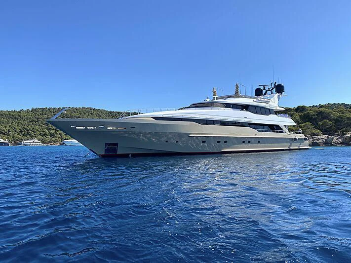 a boat on the water aboard PROMETHEUS I Yacht for Charter