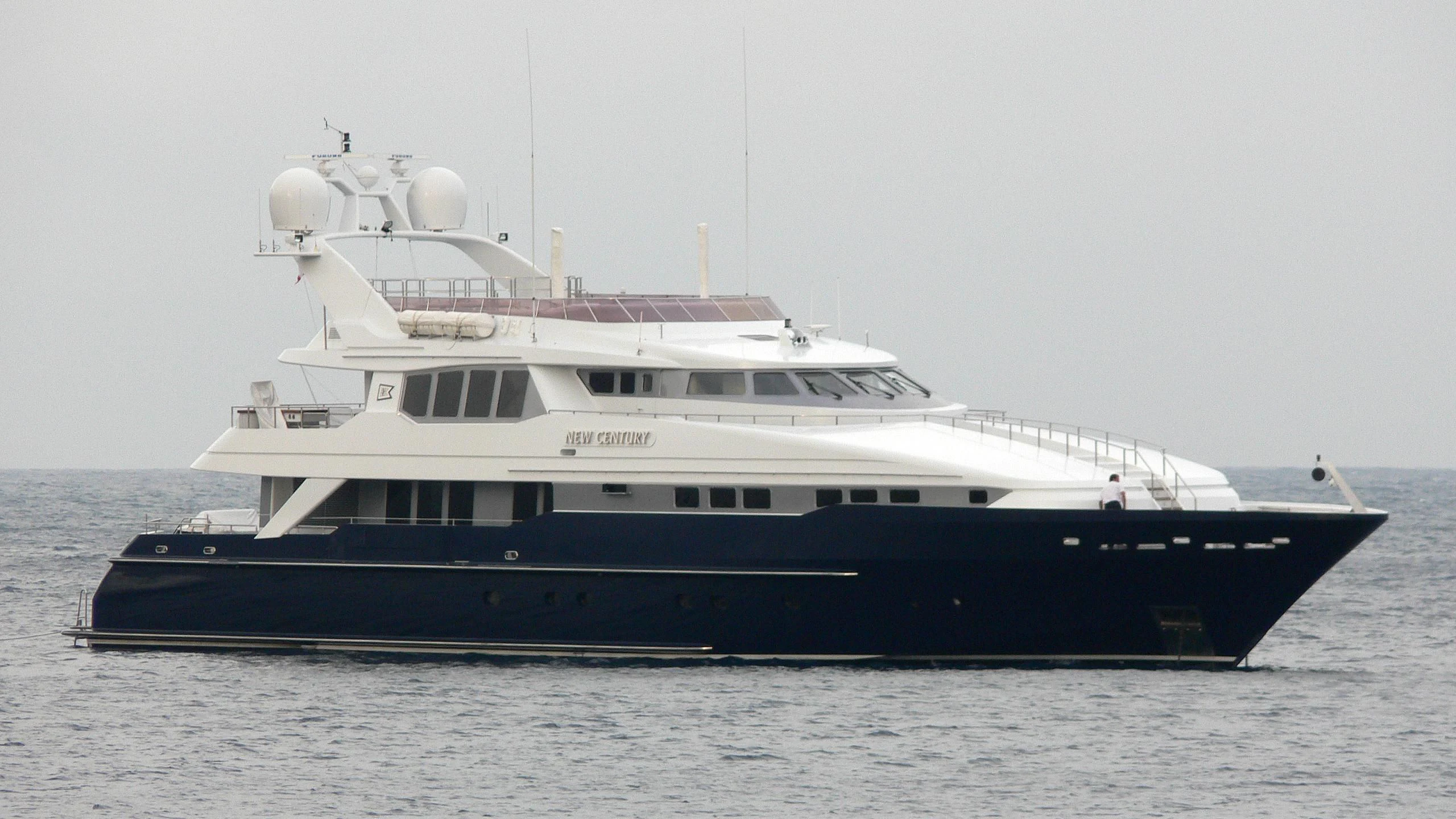 a large boat in the water aboard PROMETHEUS I Yacht for Charter