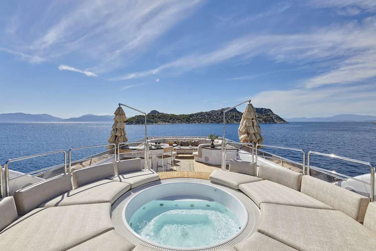 a pool on a boat aboard PROMETHEUS I Yacht for Charter