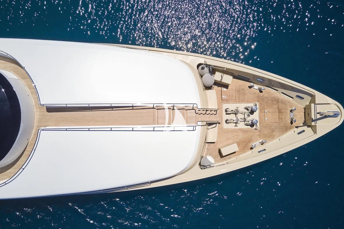 a space ship in space aboard PROMETHEUS I Yacht for Charter