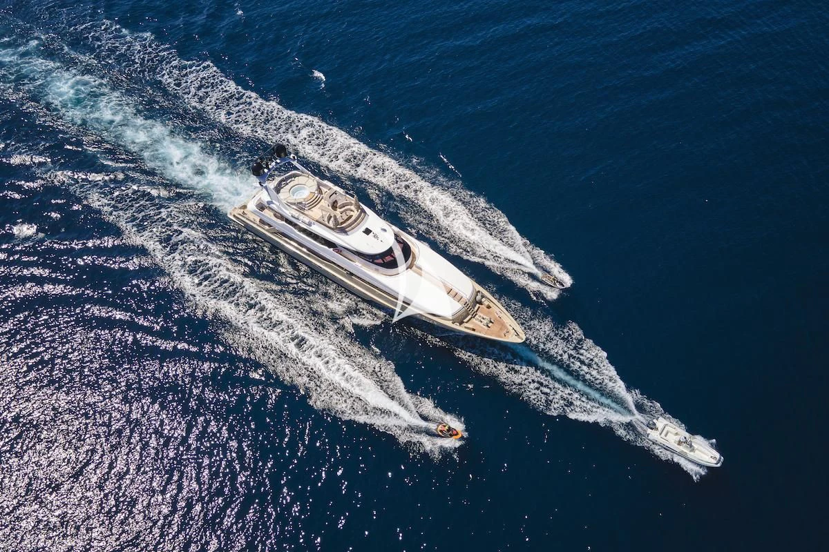 a satellite in the ocean aboard PROMETHEUS I Yacht for Charter