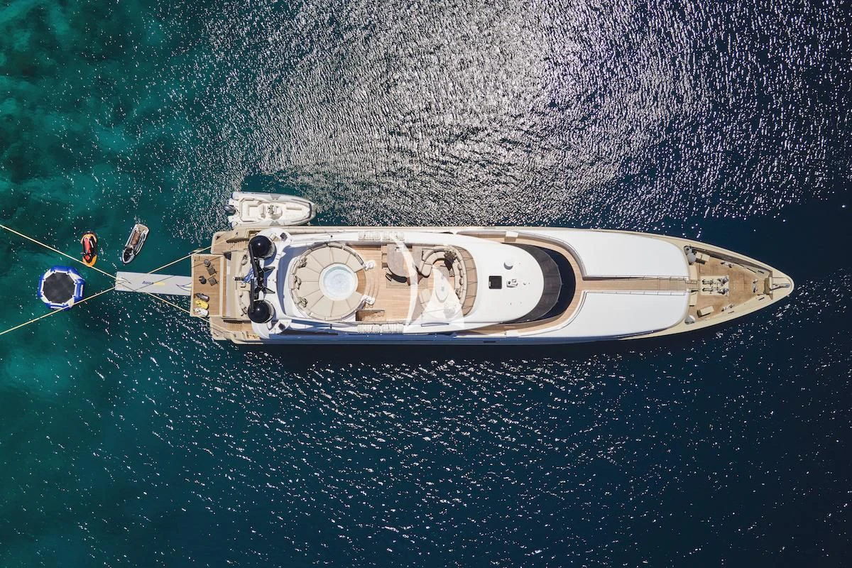 a space ship in outer space aboard PROMETHEUS I Yacht for Charter