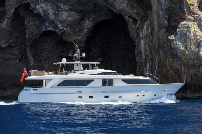 a boat in the water aboard VALENTINA II Yacht for Sale