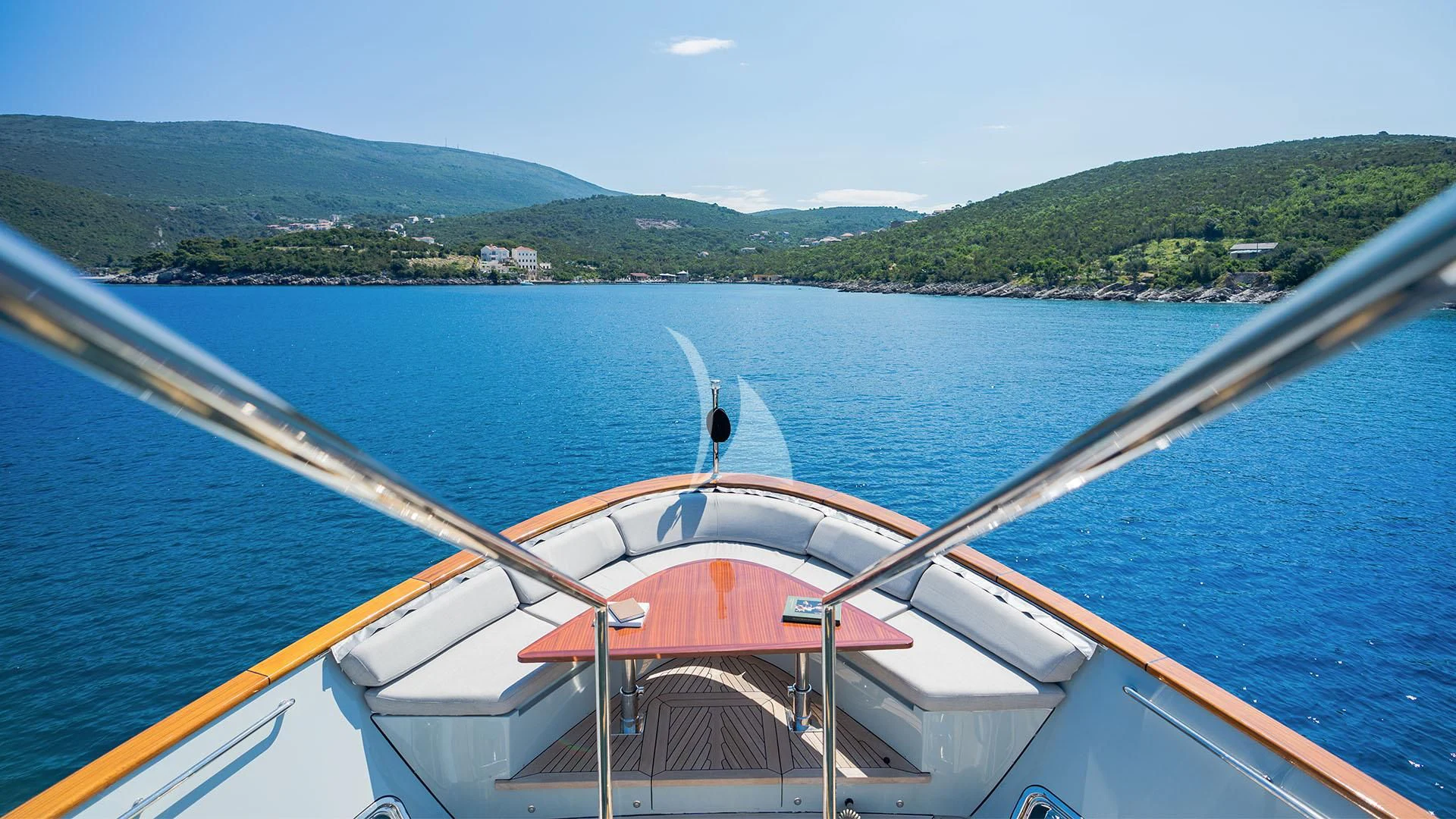 a boat on the water aboard VALENTINA II Yacht for Sale