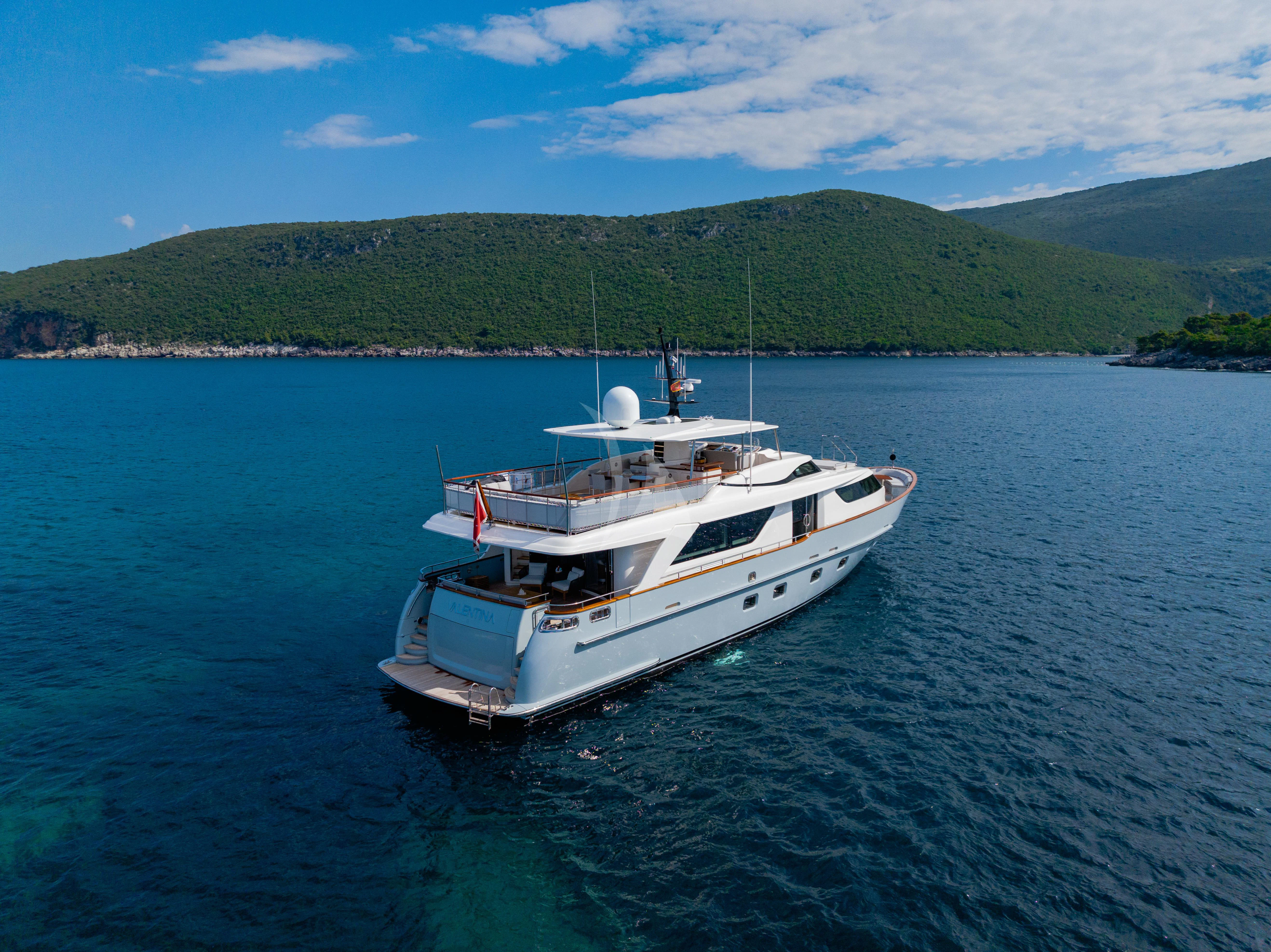 a boat in the water aboard VALENTINA II Yacht for Sale