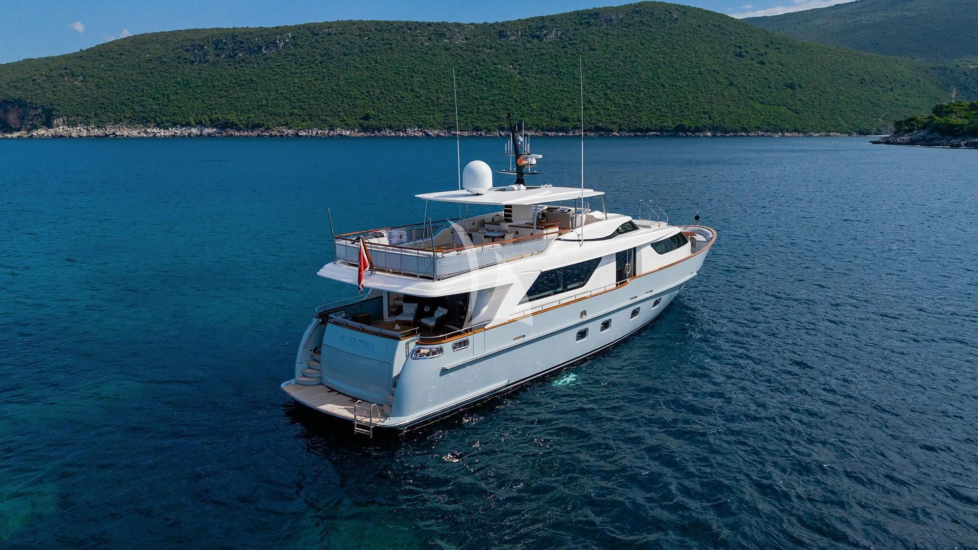 a boat in the water aboard VALENTINA II Yacht for Sale
