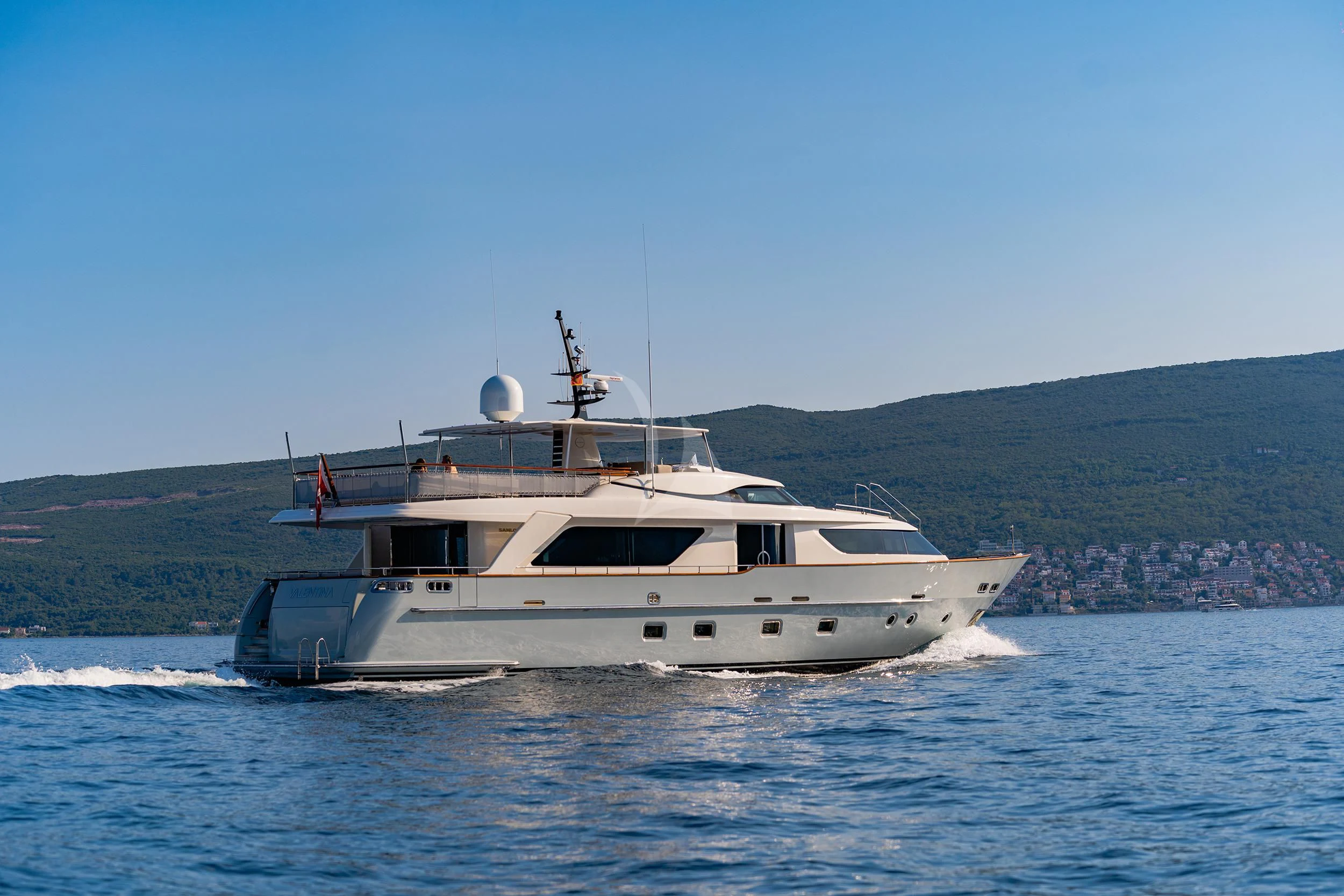 a boat on the water aboard VALENTINA II Yacht for Sale