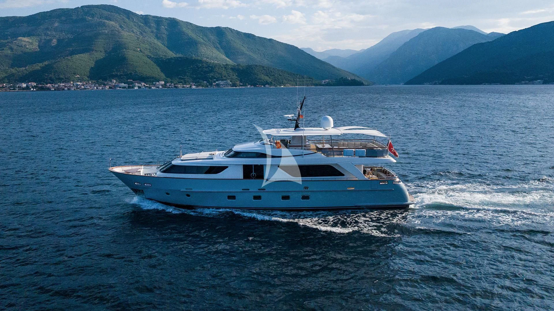 a boat on the water aboard VALENTINA II Yacht for Sale