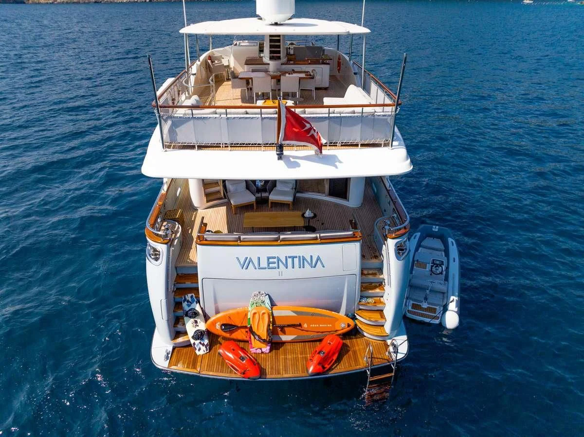 a boat on the water aboard VALENTINA II Yacht for Sale