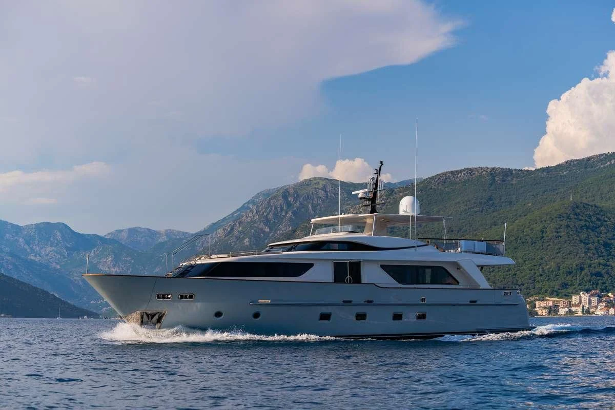 a boat on the water aboard VALENTINA II Yacht for Sale