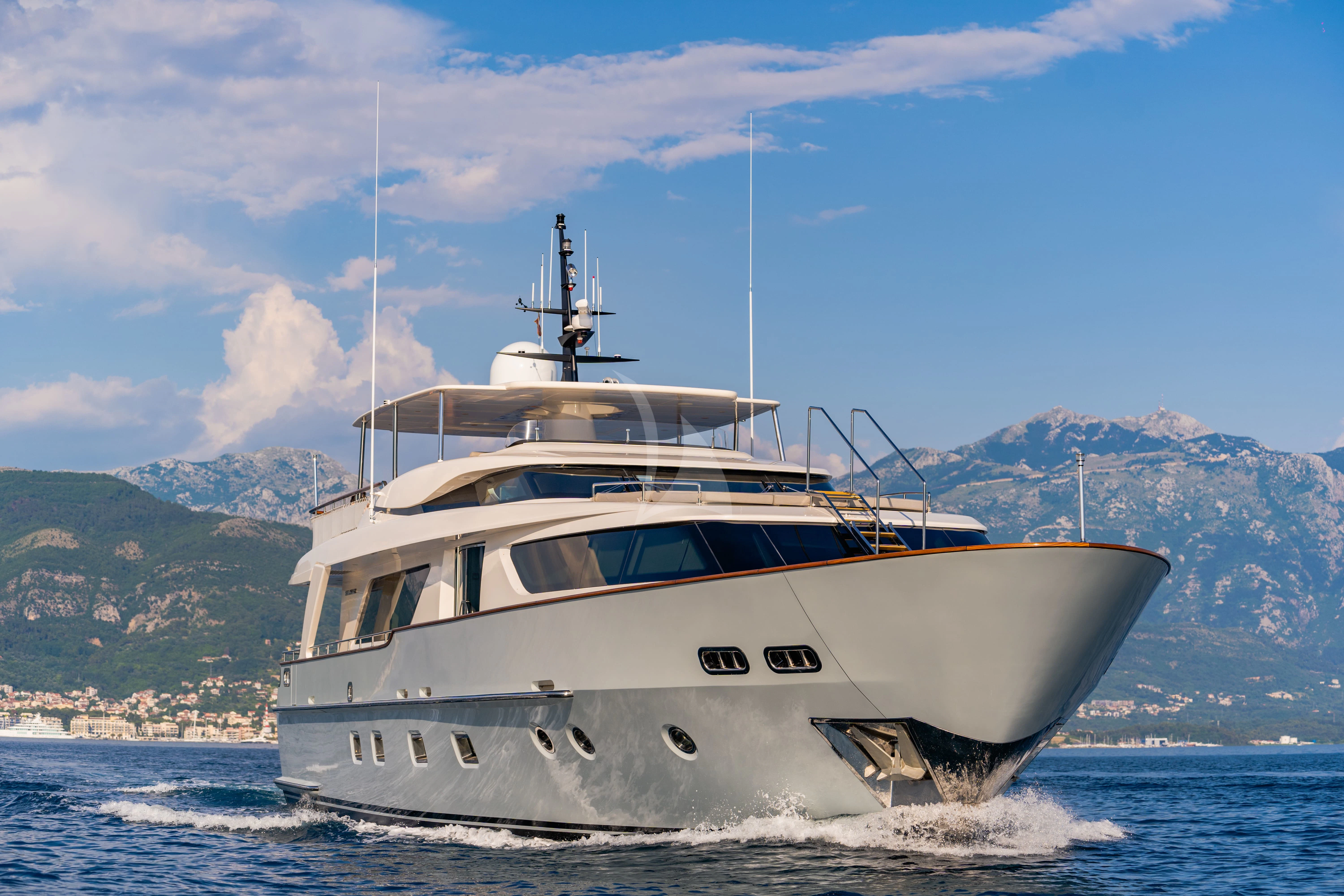 a boat on the water aboard VALENTINA II Yacht for Sale