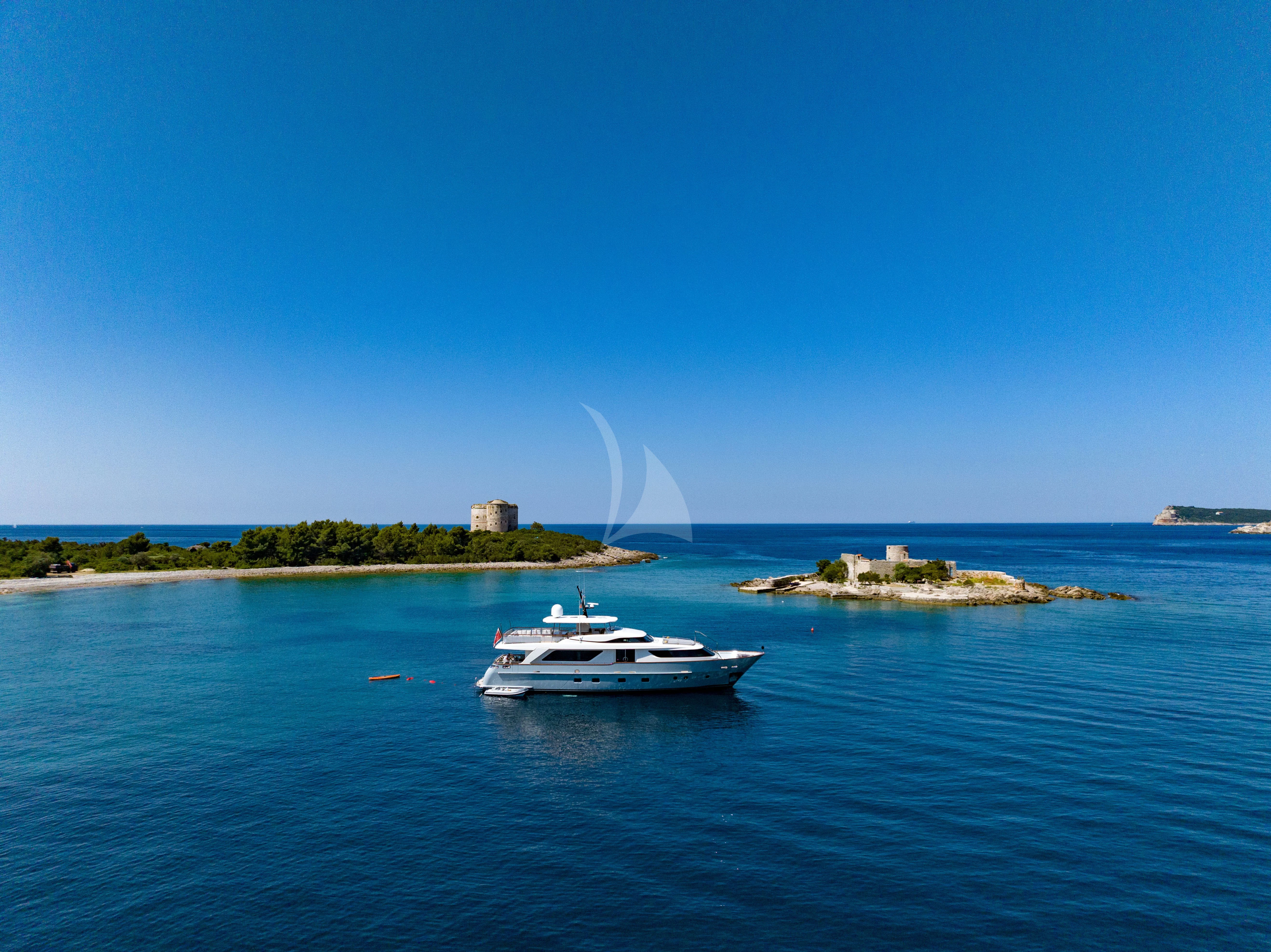 a boat sailing on the water aboard VALENTINA II Yacht for Sale