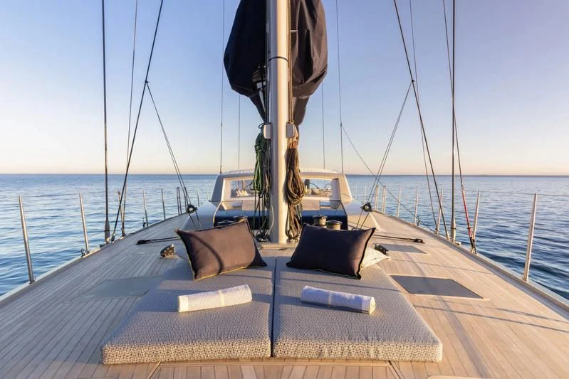 a boat on a deck aboard LIBERTY SQUARED Yacht for Sale