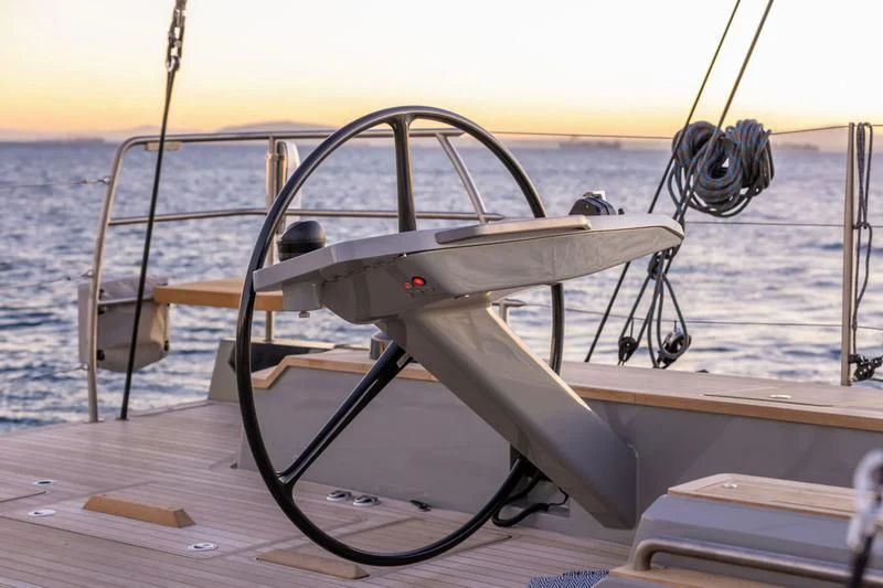 a boat on the water aboard LIBERTY SQUARED Yacht for Sale