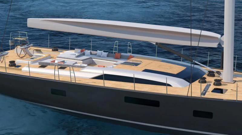 a large white boat on a body of water aboard LIBERTY SQUARED Yacht for Sale