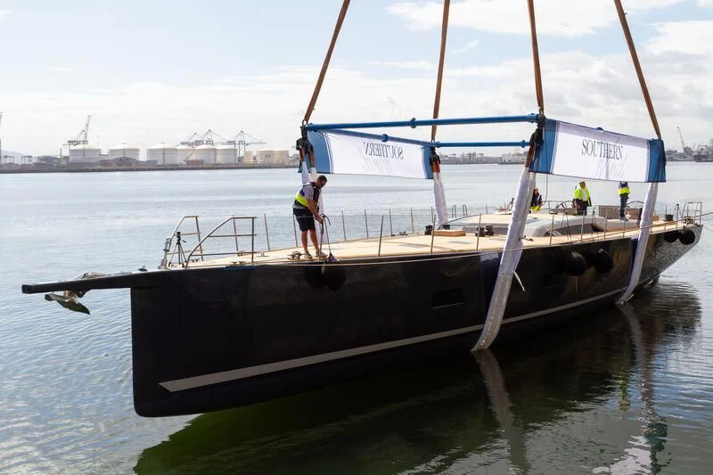 a boat on the water aboard LIBERTY SQUARED Yacht for Sale