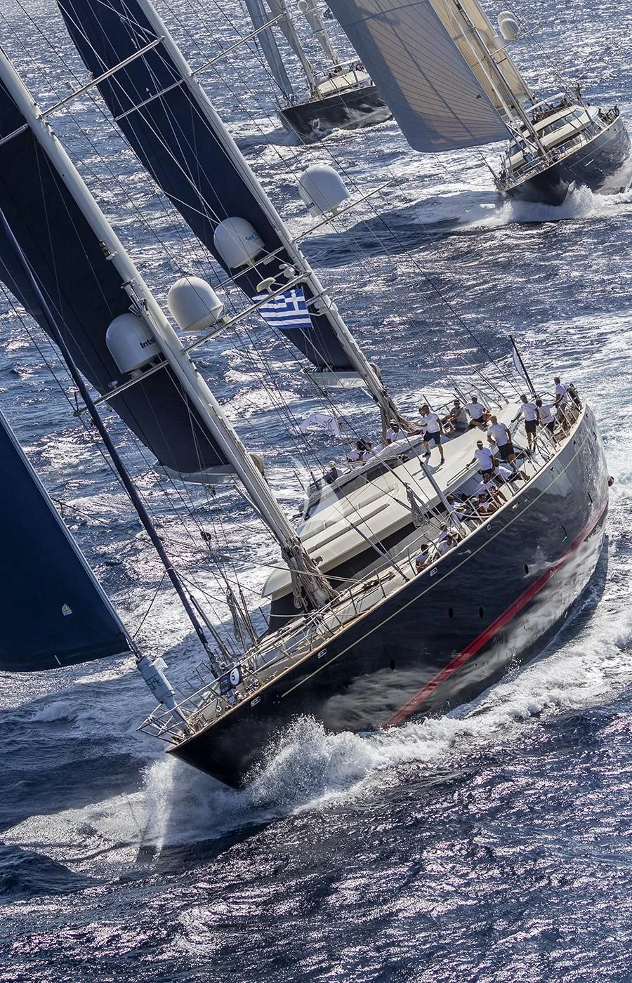 a boat sailing on the sea aboard VICTORIA A Yacht for Charter