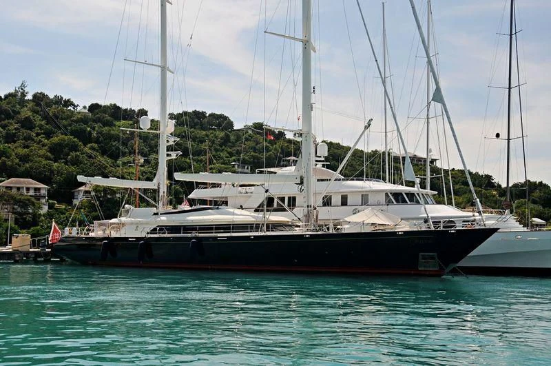 a boat in the water aboard VICTORIA A Yacht for Charter