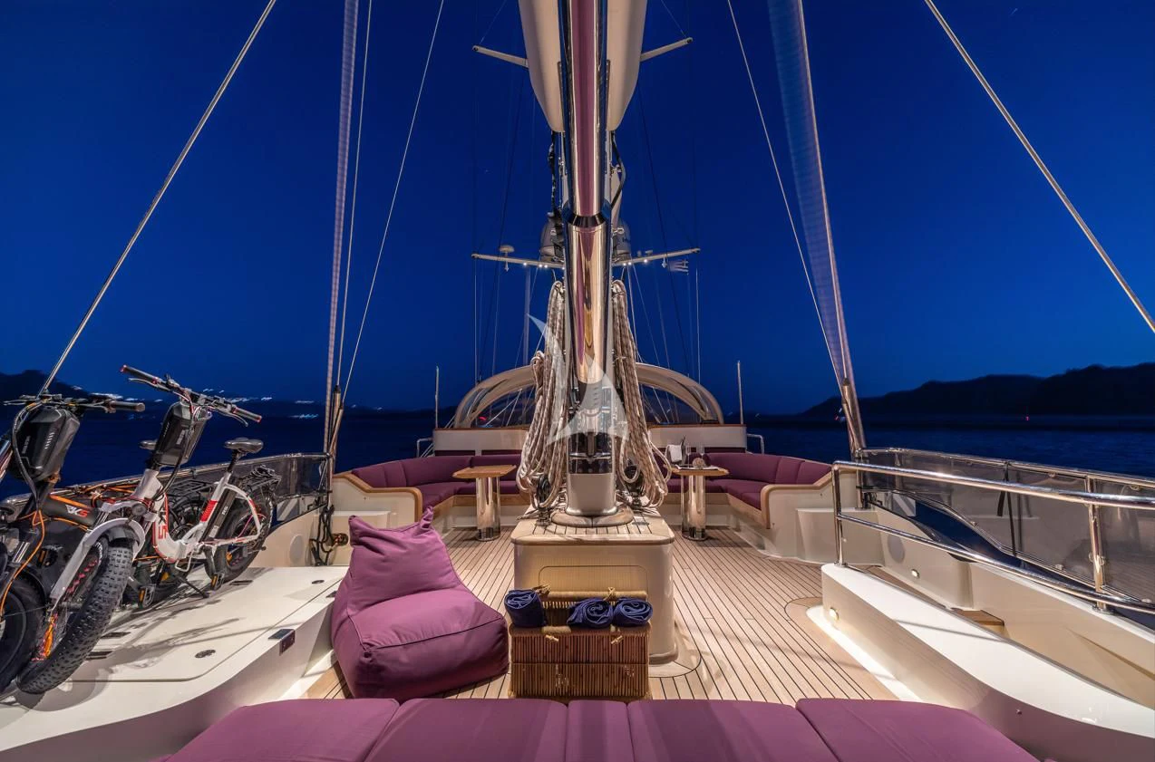 a boat on the water aboard VICTORIA A Yacht for Charter