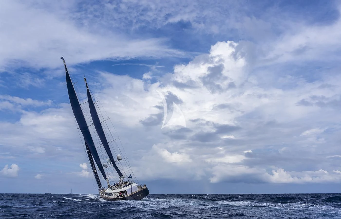 a sailboat in the water aboard VICTORIA A Yacht for Charter