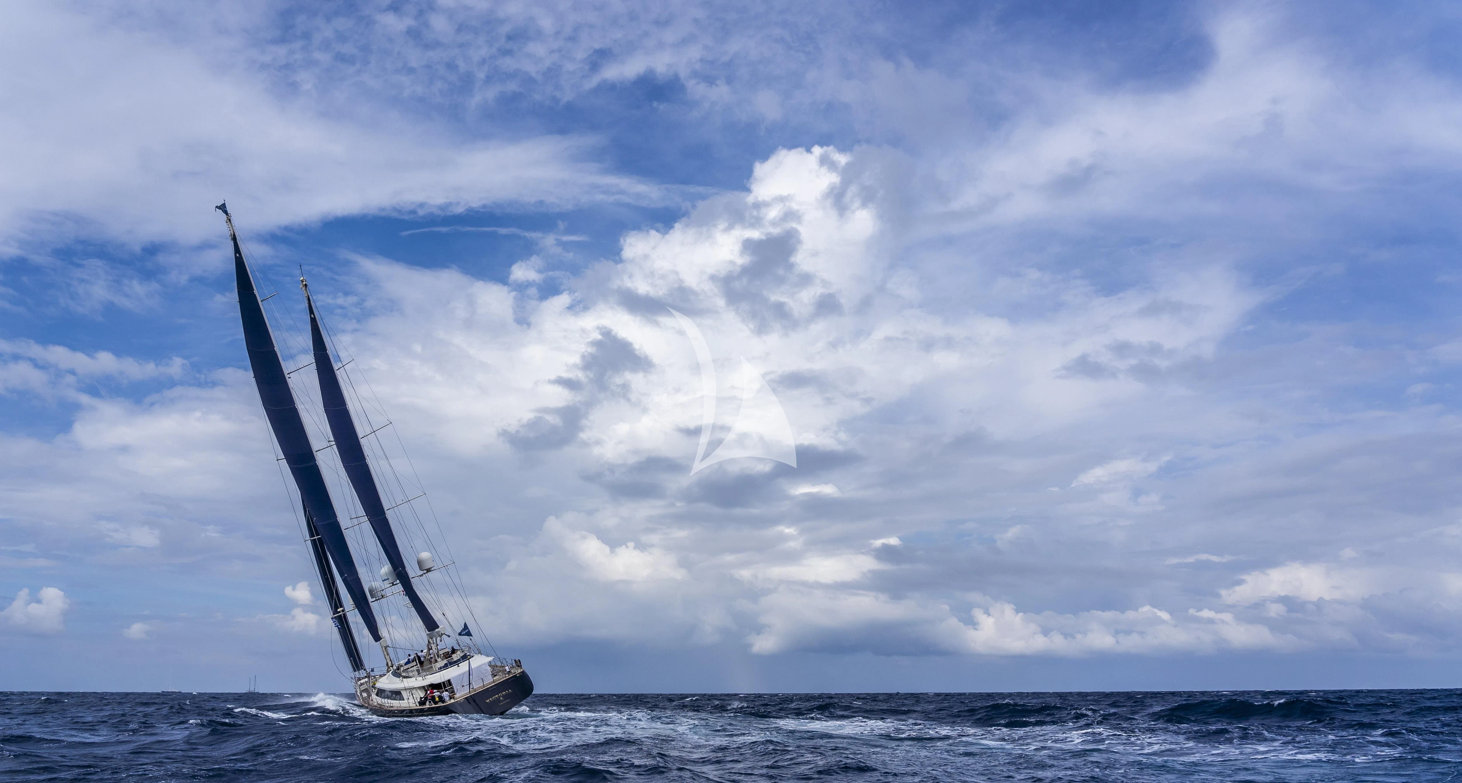 a boat in the water aboard VICTORIA A Yacht for Charter