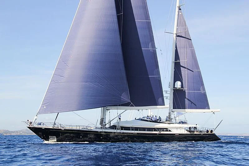 a sailboat on the water aboard VICTORIA A Yacht for Charter