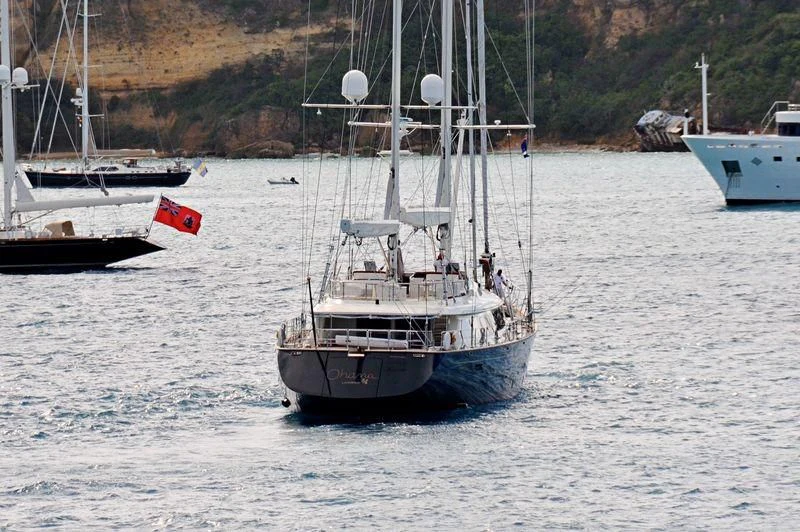 a boat in the water aboard VICTORIA A Yacht for Charter