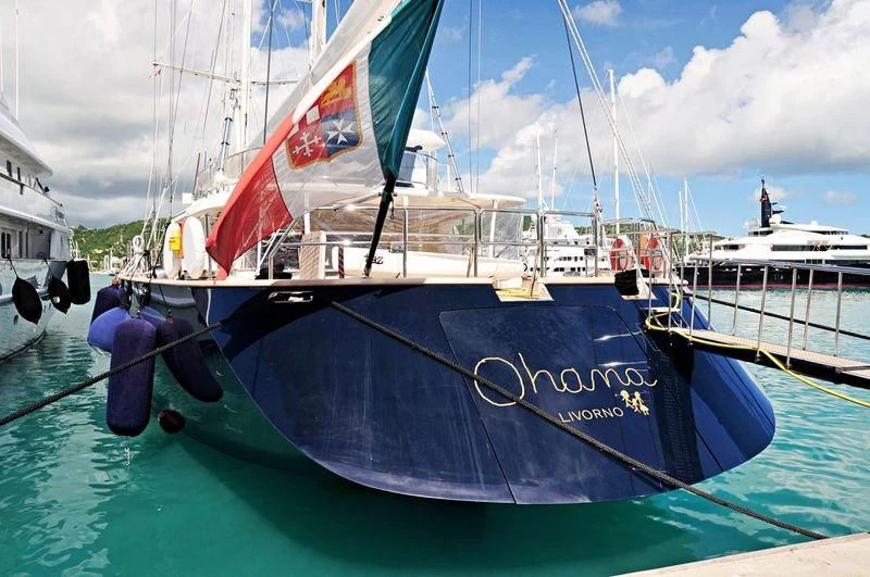 a boat in the water aboard VICTORIA A Yacht for Charter