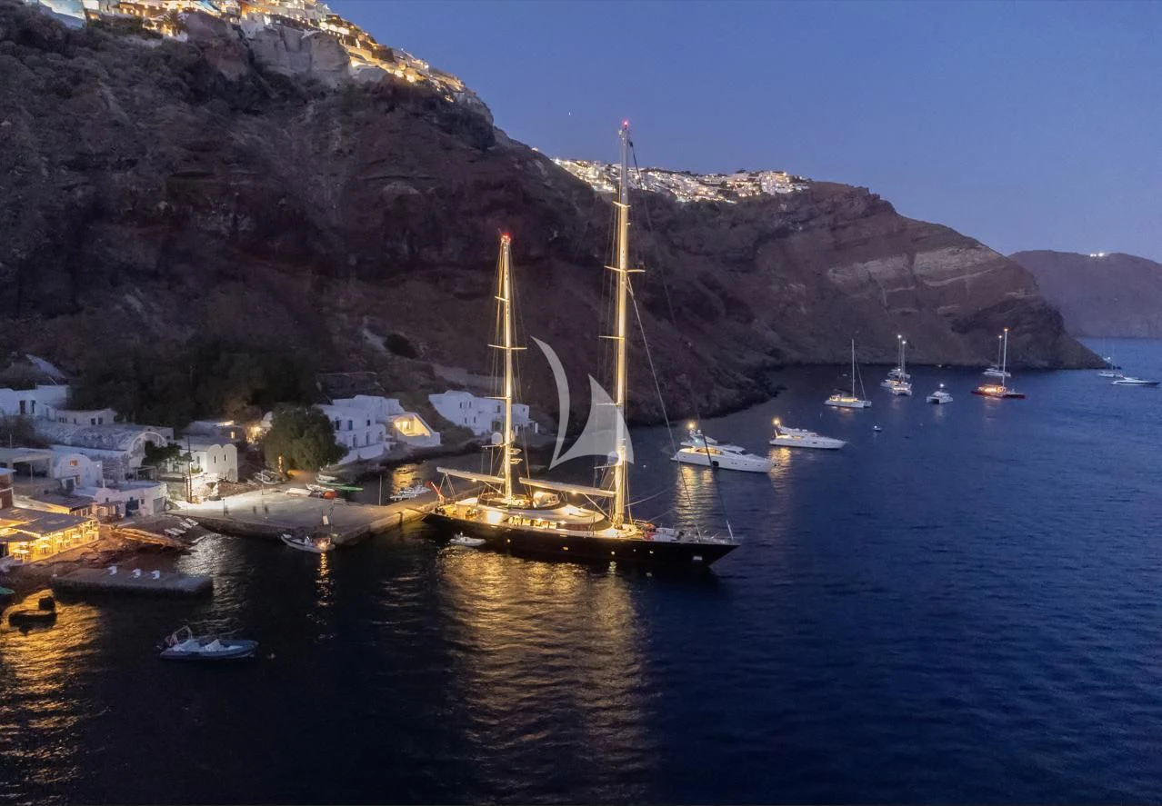 a sailboat in the water aboard VICTORIA A Yacht for Charter