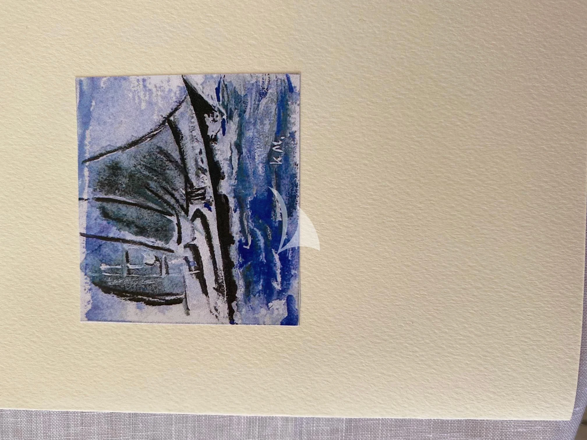 a painting on a wall aboard VICTORIA A Yacht for Charter