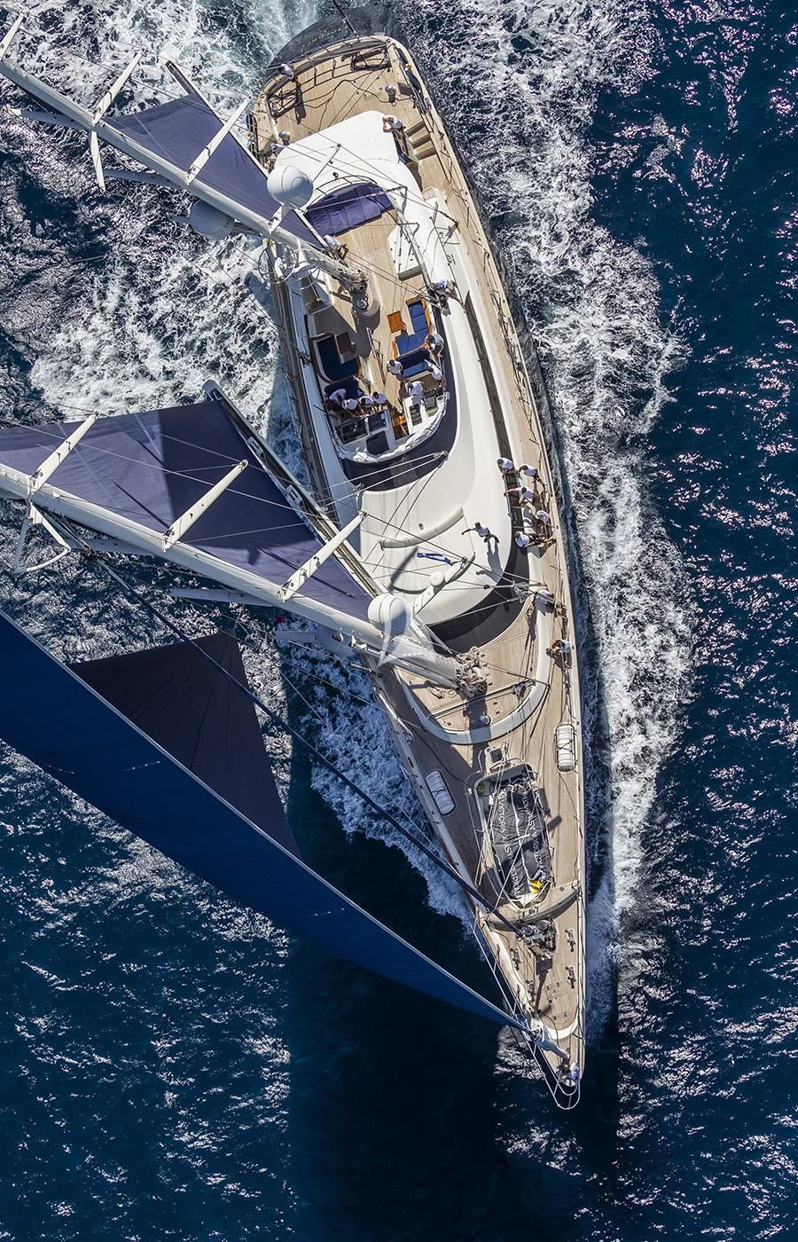 a satellite in space aboard VICTORIA A Yacht for Charter