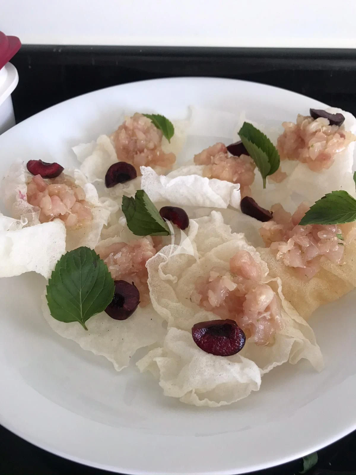 a plate of food aboard VICTORIA A Yacht for Charter