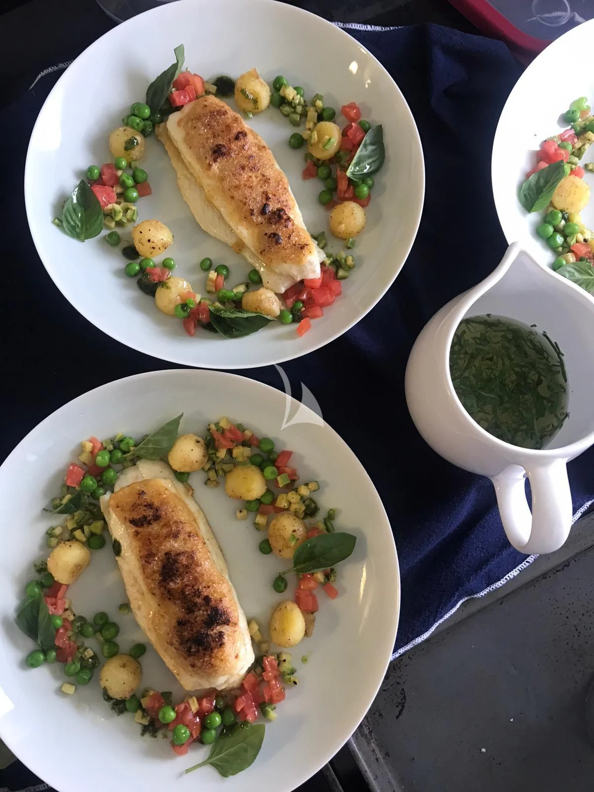 a plate of food aboard VICTORIA A Yacht for Charter